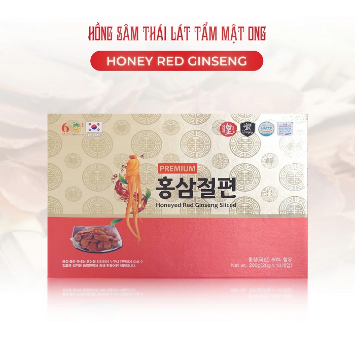 sâm lát tẩm mật ong Hàn Quốc Hộp 200g  Chính Hãng
