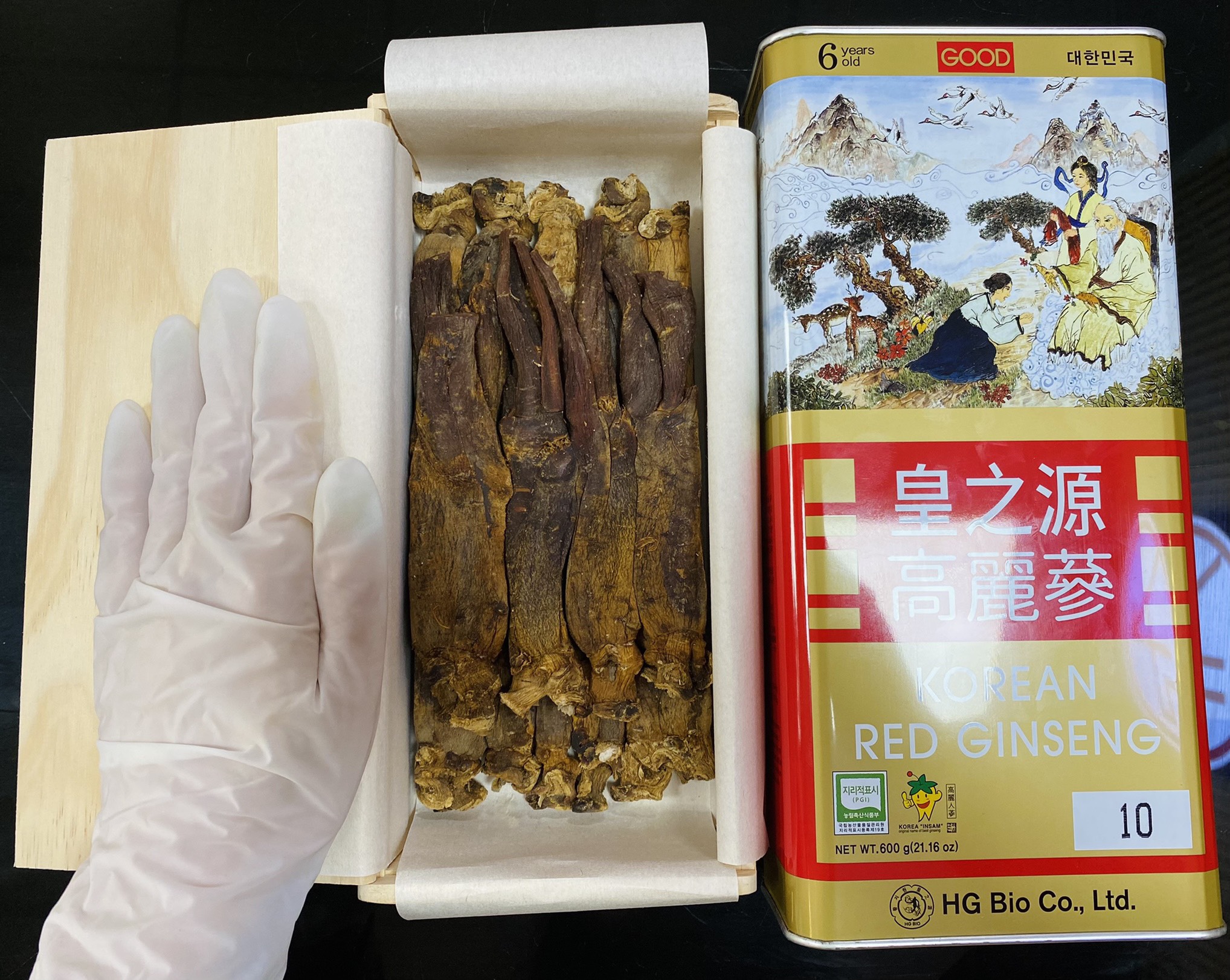 Hồng Sâm Củ Khô Hàn Quốc 6 Năm Tuổi Hộp 600g