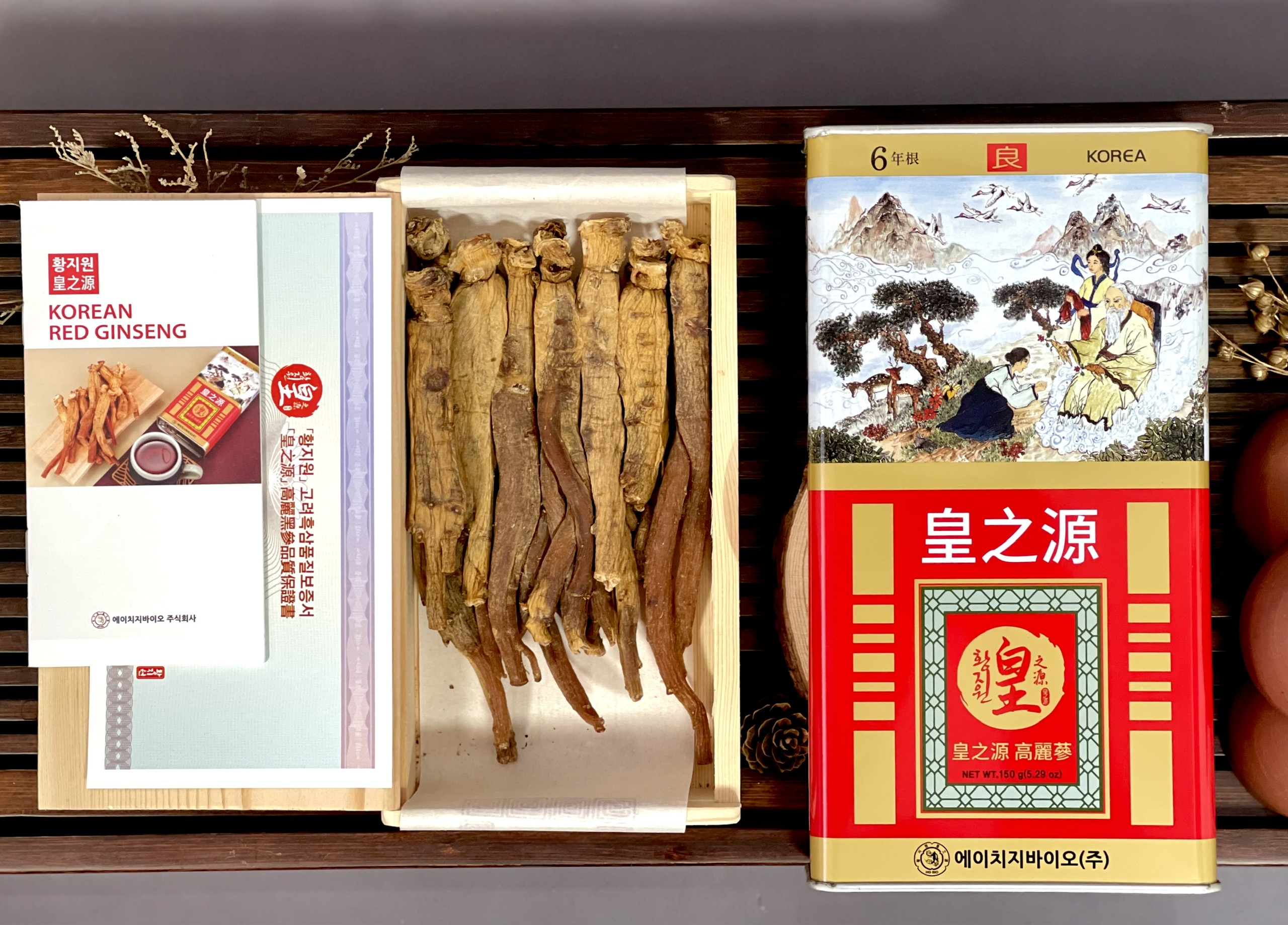 Hồng Sâm Củ Khô Hàn Quốc 6 Năm Tuổi Hộp 150g