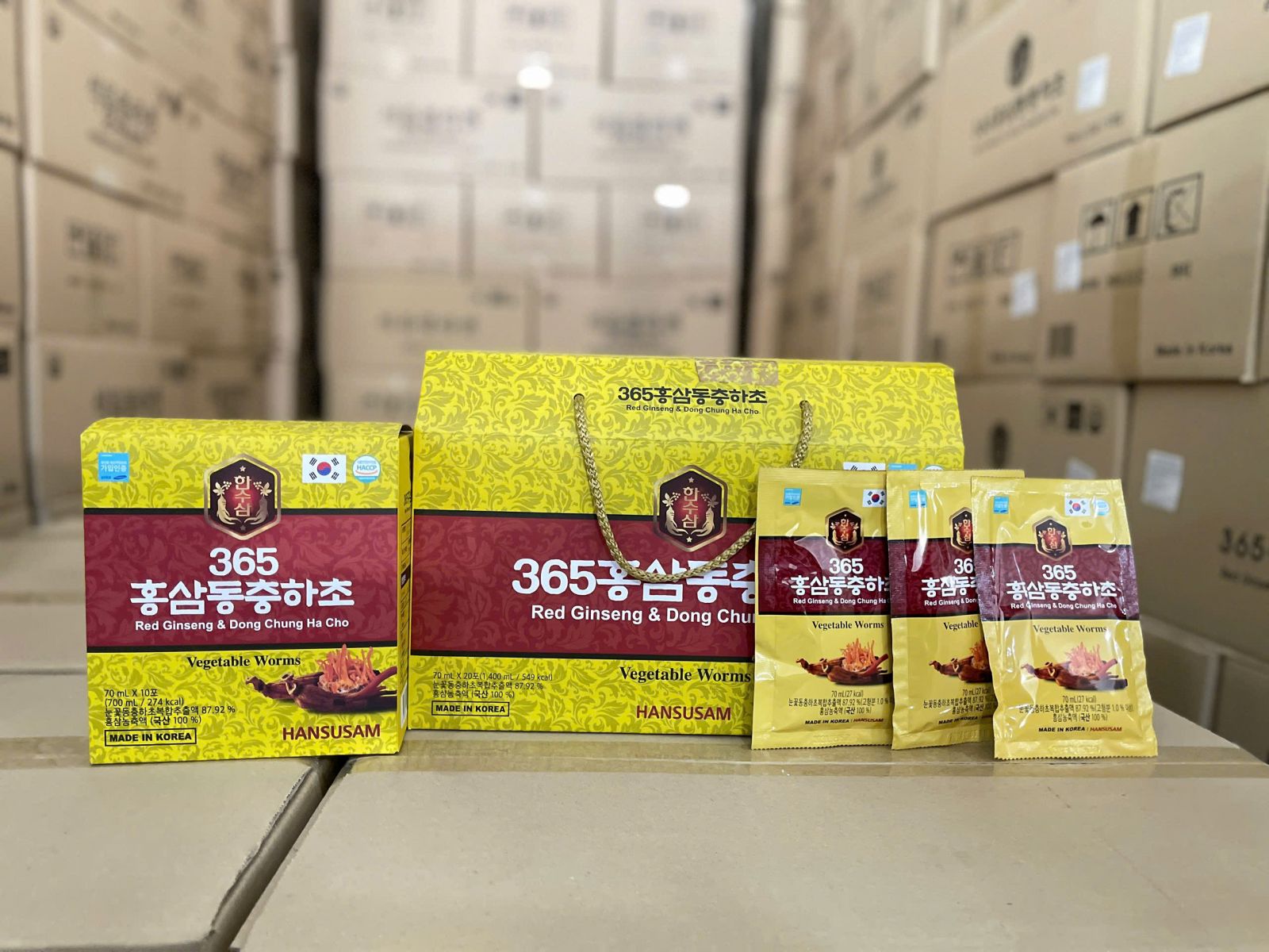 nước hồng sâm đông trùng 20 gói x 70ml