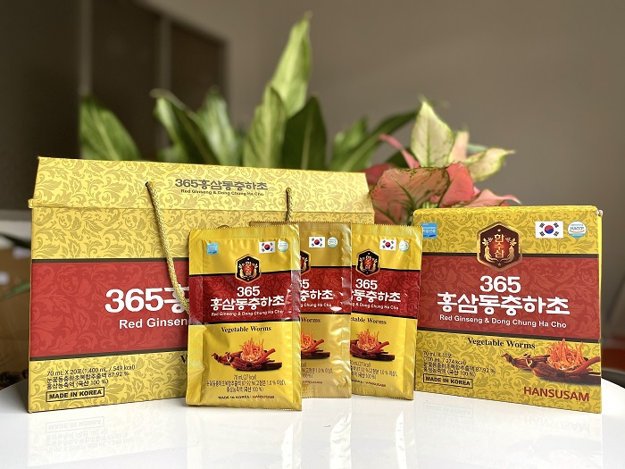 NƯỚC HỒNG SÂM ĐÔNG TRÙNG HẠ THẢO HÀN QUỐC HỘP 20 GÓI X 50ML, NHẬP KHẨU CHÍNH HÃNG