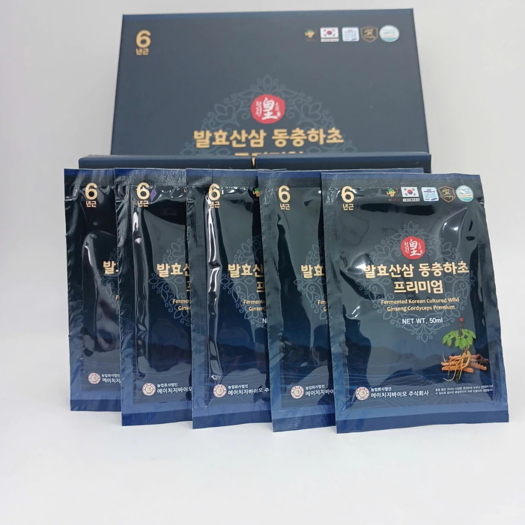 Nước Hồng Sâm Núi Đông Trùng Lên Men Hộp 30 Gói x 50ml Hàn Quốc Nước Hồng Sâm Núi Đông Trùng Lên Men Hộp 30 Gói x 50ml Hàn Quốc