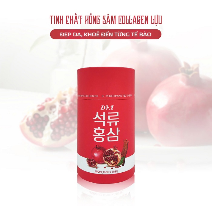 Tinh Chất Hồng Sâm Collagen Lựu Stick Hộp 30 gói x 15ml