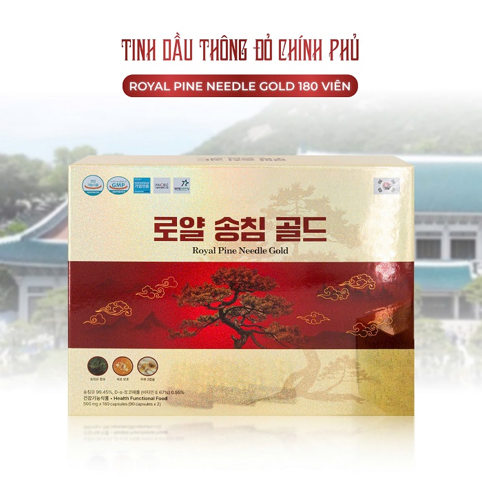 TINH DẦU THÔNG ĐỎ CHÍNH PHỦ HÀN QUỐC SANG TRỌNG Hộp 180 viên